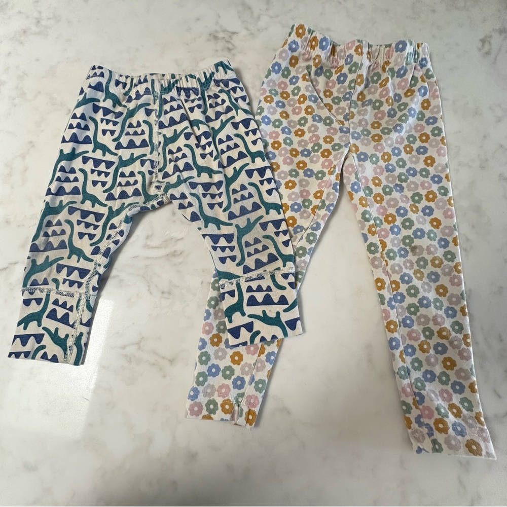 Hanna Andersson Colorful Patterned Baby/Toddler Leggings (2 pair, two sizes)
